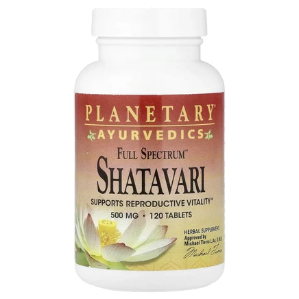 Planetary Herbals, Ayurvedics, Full Spectrum™, шатавари, 500 мг, 120 таблеток