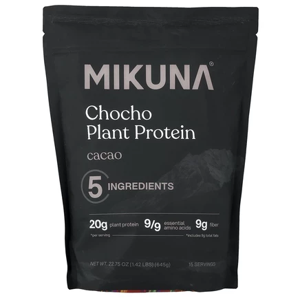 MIKUNA, протеиновый порошок из растения чочо, со вкусом какао, 1,42 фунта (645 г)