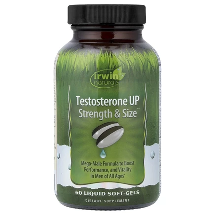 Irwin Naturals, Testosterone Up, сила и размер, 60 мягких таблеток