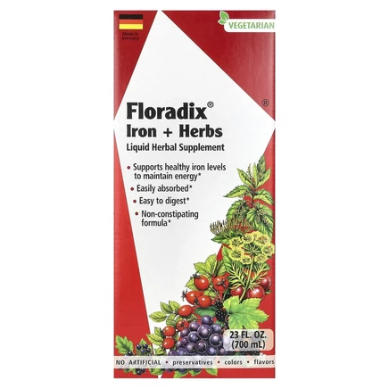 Floradix, железо и травы, 700 мл (23 жидк. унции)