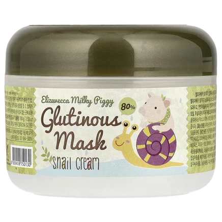 Elizavecca, Glutinous 80% Mask Snail Cream, 100 г
