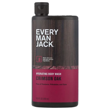 Every Man Jack, увлажняющий гель для душа, малиновый дуб, 500 мл (16,9 жидк. унции)
