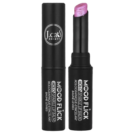 J.Cat Beauty, Mood Flick, Gold Sparkle, бальзам для губ, MLB101, выключатель, 2 г (0,07 унции)