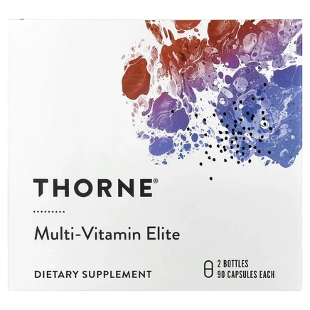 Thorne, Multi-Vitamin Elite, мультивитамины для приема утром и вечером, 2 флакона, по 90 капсул