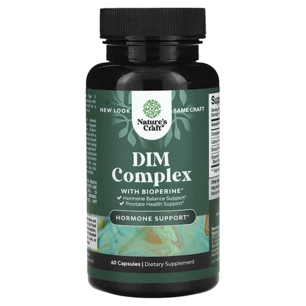 Nature's Craft, DIM, комплекс с BioPerine, 60 капсул