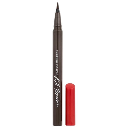 Clio, Superproof Pen Liner, Kill Brown, коричневый цвет 02, 0,55 мл (0,01 жидк. Унции)