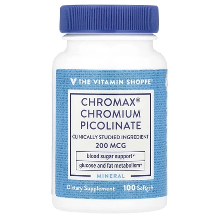 The Vitamin Shoppe, Chromax® пиколинат хрома, 200 мкг, 100 мягких таблеток