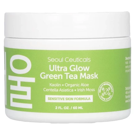 SeoulCeuticals, Ultra Glow, маска для красоты с зеленым чаем, 60 мл (2 жидк. Унции)