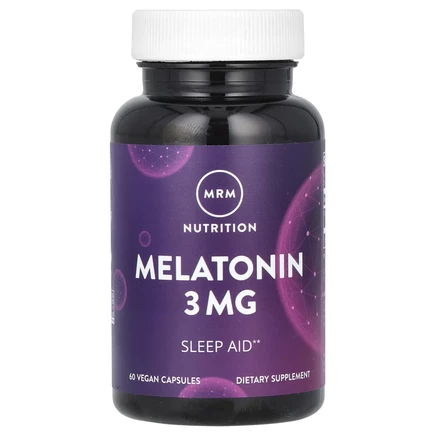MRM Nutrition, мелатонин, 3 мг, 60 веганских капсул