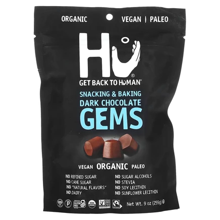 Hu, Gems, Снеки и выпечка, Темный шоколад, 255 г (9 унций)