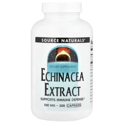 Source Naturals, Экстракт эхинацеи, 500 мг, 200 капсул