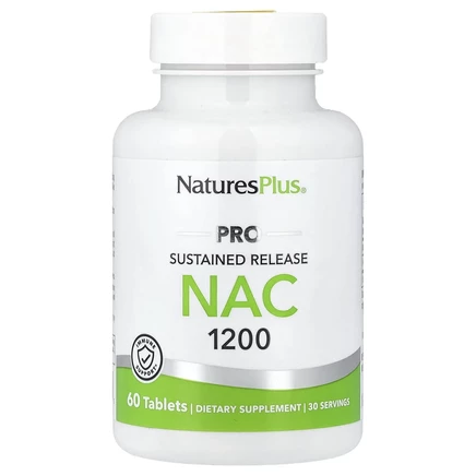 NaturesPlus, Pro NAC 1200, с замедленным высвобождением, 60 таблеток