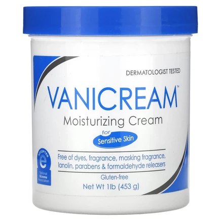 Vanicream, Увлажняющий крем, для сухой, раздраженной или чувствительной кожи, 453 г (1 фунт)