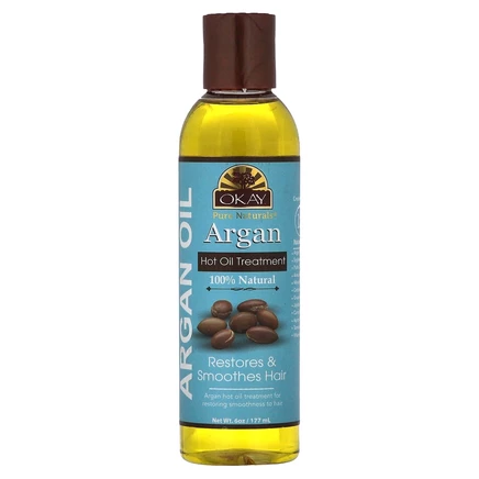 Okay Pure Naturals, уход за кожей с горячим аргановым маслом, 177 мл (6 унций)