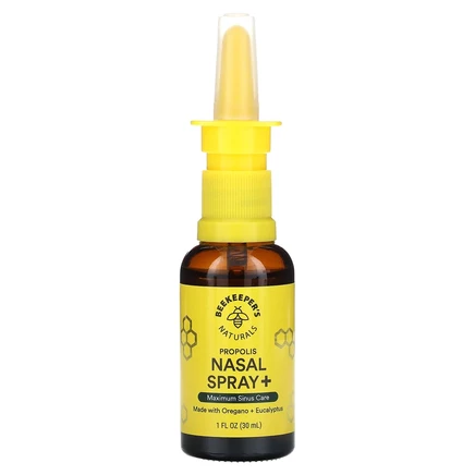 Beekeeper's Naturals, Прополисный спрей для носа +, максимальная защита носовых пазух, 30 мл (1 жидк. Унция)