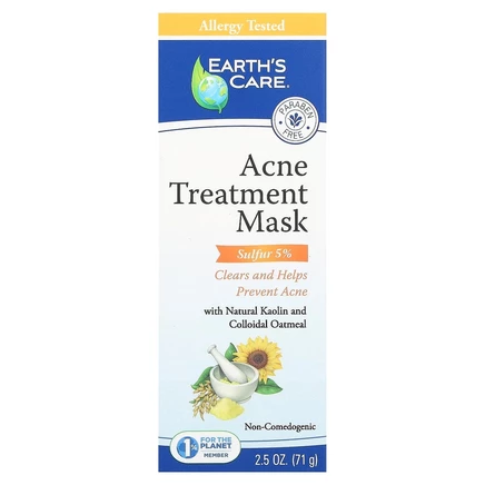 Earth's Care, маска для борьбы с акне, 71 г (2,5 унции)