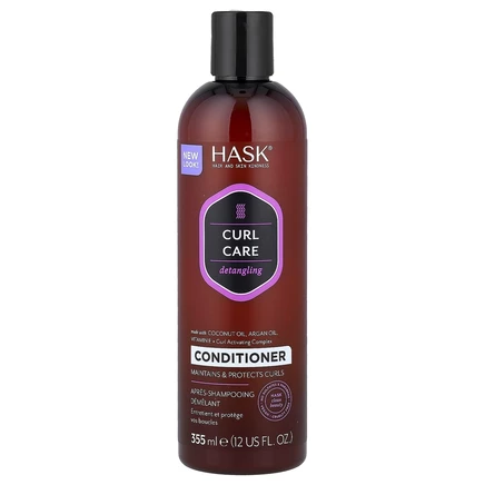 Hask Beauty, Curl Care, кондиционер для распутывания волос, для всех типов локонов, 355 мл (12 жидк. Унций)