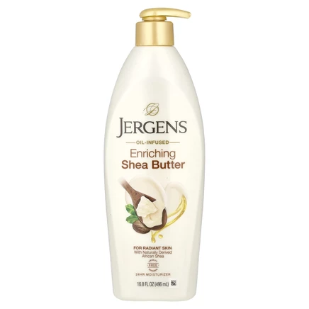 Jergens, Enriching Shea Butter, увлажняющий лосьон с маслом ши, 496 мл