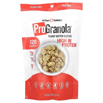 Julian Bakery, ProGranola, арахисовая паста, 255 г (9 унций)