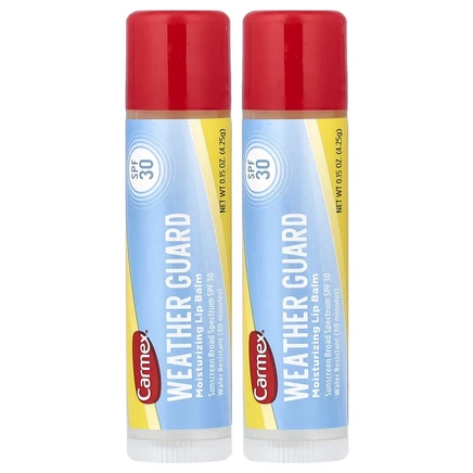 Carmex, Earth Guard, увлажняющий бальзам для губ, SPF 30, 2 шт. в упаковке, 4,25 г (0,15 унции)