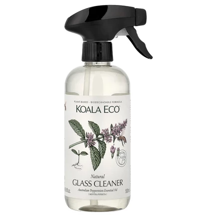 Koala Eco, натуральное средство для мытья стекол, эфирное масло австралийской перечной мяты, 500 мл (16,9 жидк. унции)