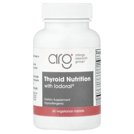 Allergy Research Group, Thyroid Nutrition с йодоралом, 60 вегетарианских таблеток