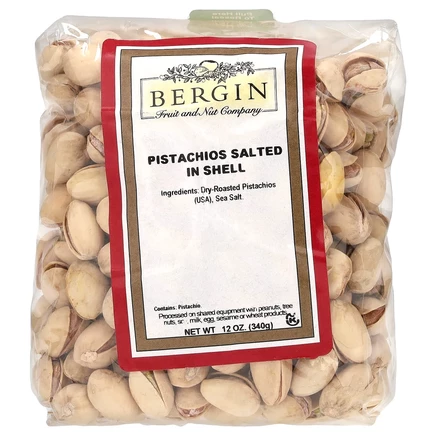 Bergin Fruit and Nut Company, фисташки соленые в скорлупе, 340 г (12 унций)