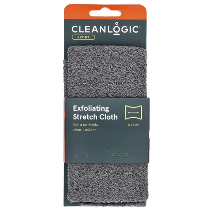CleanLogic, Sport, отшелушивающая эластичная ткань, серая, 1 шт.