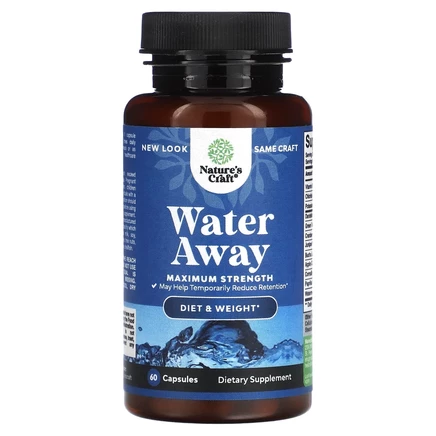 Nature's Craft, Water Away, максимальная эффективность, 60 капсул