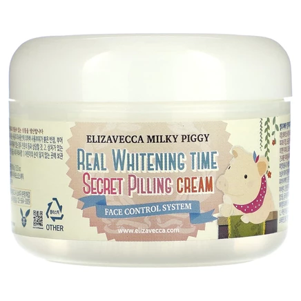 Elizavecca, Milky Piggy, Secret Pilling Cream, крем для пилинга кожи лица, 100 г (3,53 унции)