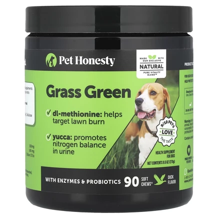 Pet Honesty, Grass Green, для собак, утка, 90 жевательных таблеток, 270 г (9,5 унции)