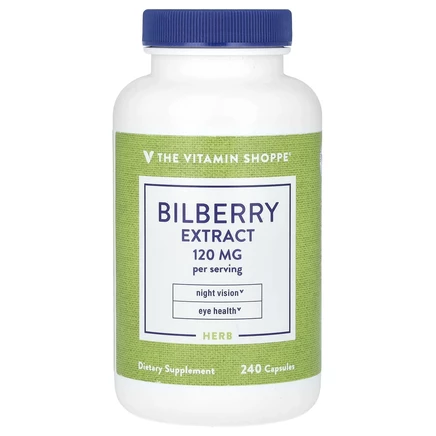 The Vitamin Shoppe, экстракт черники, 120 мг, 240 капсул (60 мг в 1 капсуле)