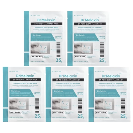 Dr.Melaxin, Маска для лица Pore Clear, 5 шт., 25 г (0,88 унции)