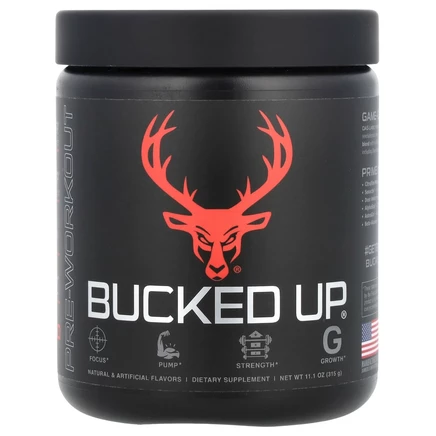 Bucked Up, Перед тренировкой, красная малина, 315 г (11,1 унции)