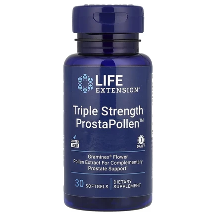 Life Extension, Triple Strength ProstaPollen, добавка для мужского здоровья с тройной силой, 30 капсул