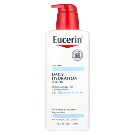 Eucerin, Ежедневное увлажнение, Лосьон, без запаха, 16.9 ж. унций (500 мл)