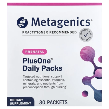 Metagenics, Plus One, ежедневные пренатальные добавки, 30 пакетиков