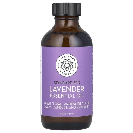 Pure Body Naturals, Эфирное масло лаванды, 118 мл (4 жидк. Унции)