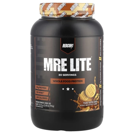 Redcon1, MRE Lite, цельнопищевой белок, со вкусом печенья с арахисовой пастой, 945 г (2,08 фунта)