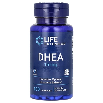 Life Extension, ДГЭА, 15 мг, 100 капсул