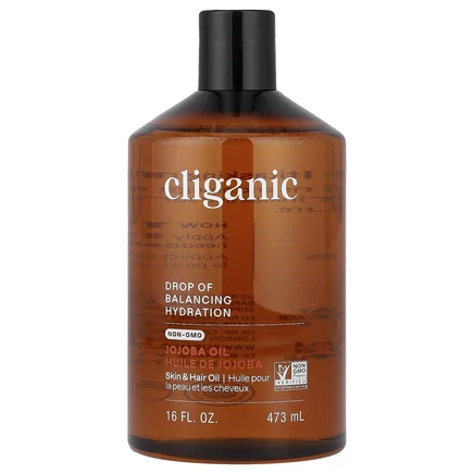 Cliganic, на 100% чистое и натуральное масло жожоба, 473 мл (16 жидк. унций)