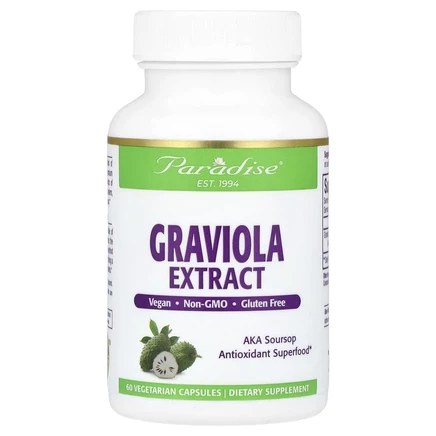 Paradise Herbs, Brazilian Graviola, 60 Vegetarian Capsules