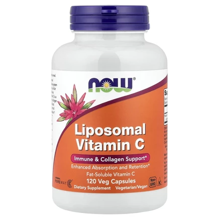 NOW Foods, Липосомальный витамин C, 120 растительных капсул