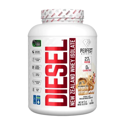 PERFECT Sports, Diet, новозеландский сывороточный изолят, пенистый чай, коричневый сахар, 2,27 кг (5 фунтов)