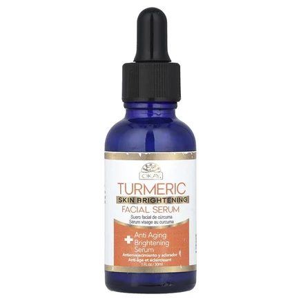 Okay Pure Naturals, Осветление кожи, сыворотка для лица, куркума, 30 мл (1 жидк. унц.)