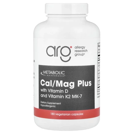 Metabolic Maintenance, Cal / Mag Plus с витамином D и витамином K2 MK-7, 180 капсул