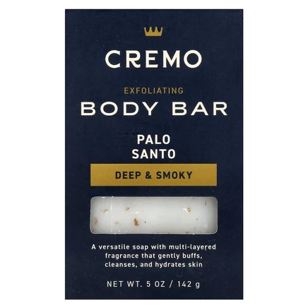 Cremo, Отшелушивающее мыло для тела, пало санто, 142 г (5 унций)