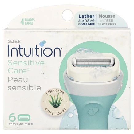 Schick, Intuition, Sensitive Care, сменные картриджи, 6 картриджей