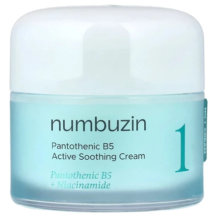 Numbuzin, Активный успокаивающий крем с пантотеном B5 № 1, 80 мл (2,82 жидк. унц.)