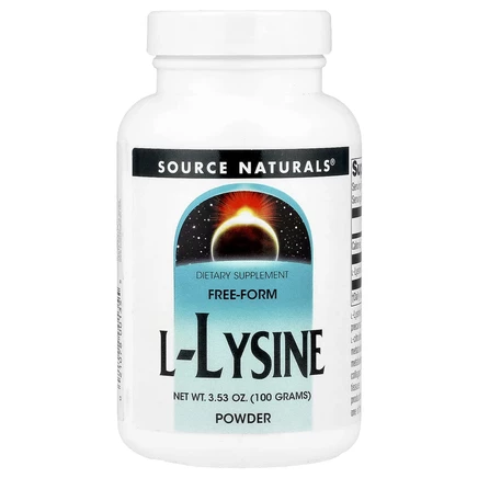 Source Naturals, L-лизин в порошке, 100 г (3,53 унции)